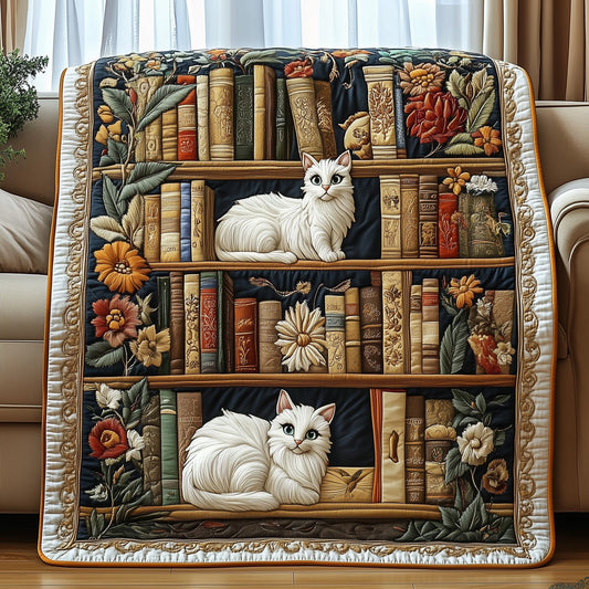 Purrfectly Bookish Quilted Blanket GFTOTP5776