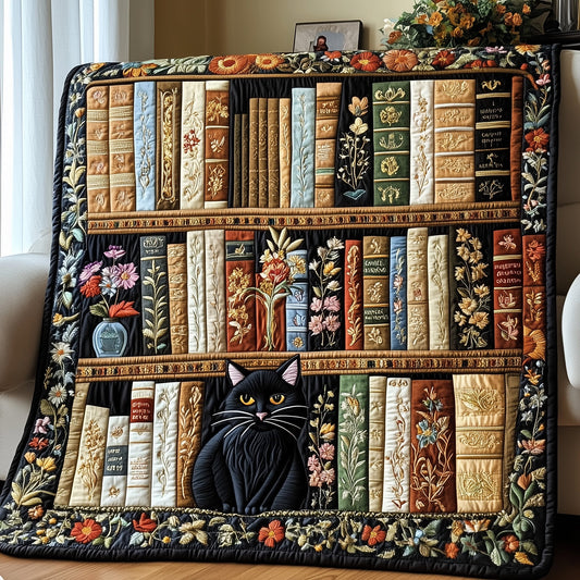 Purrfectly Bookish Quilted Blanket GFTOTP5795
