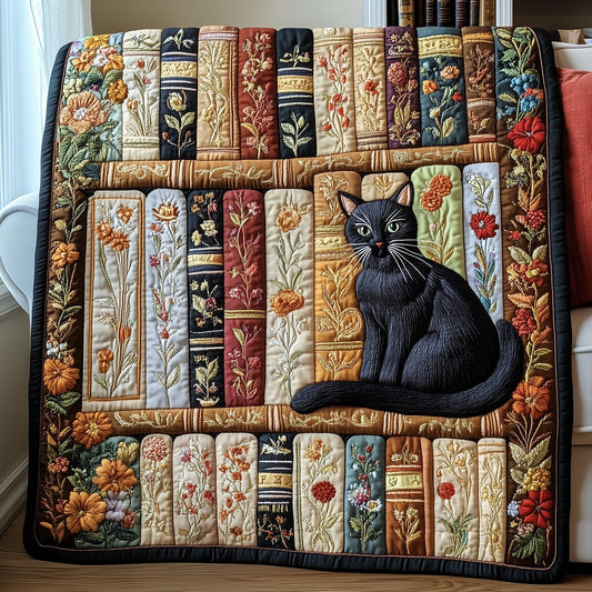 Purrfectly Bookish Quilted Blanket GFTOTP5796