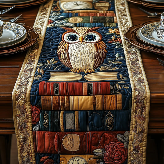 Bookish Owl Haven Quilted Table Runner GFTOTP5856
