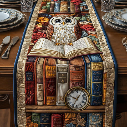 Bookish Owl Haven Quilted Table Runner GFTOTP5857