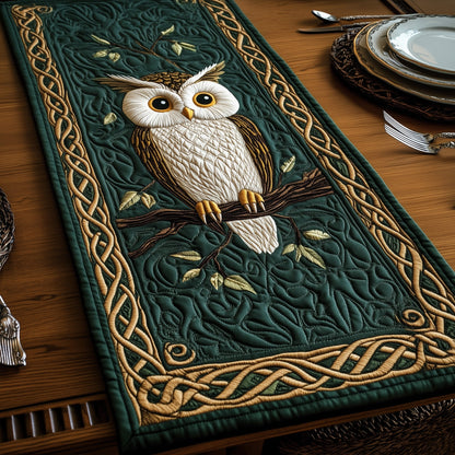 Celtic Wisdom Owl Quilted Table Runner GFTOTP5860