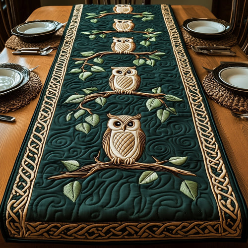 Celtic Wisdom Owl Quilted Table Runner GFTOTP5861