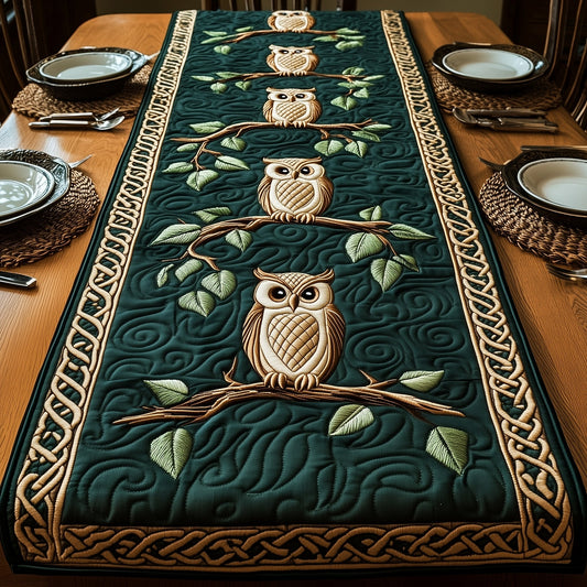 Celtic Wisdom Owl Quilted Table Runner GFTOTP5861