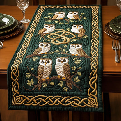 Celtic Wisdom Owl Quilted Table Runner GFTOTP5862