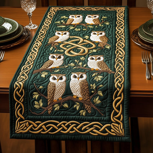 Celtic Wisdom Owl Quilted Table Runner GFTOTP5862