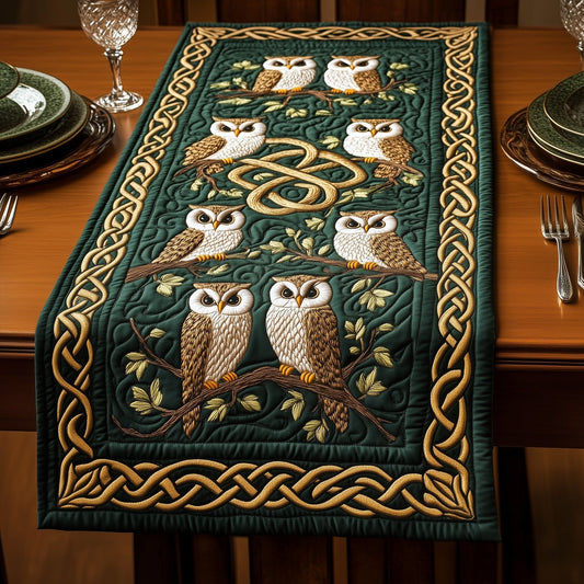 Celtic Wisdom Owl Quilted Table Runner GFTOTP5862