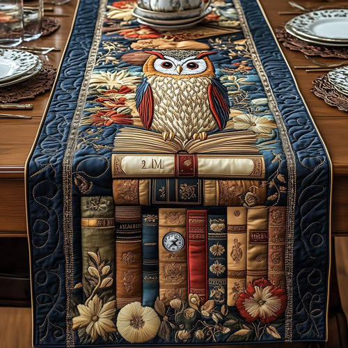 Bookish Owl Haven Quilted Table Runner GFTOTP5869