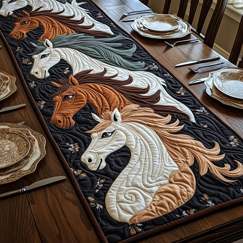 Rustic Stallion Charm Quilted Table Runner GFTOTP5940