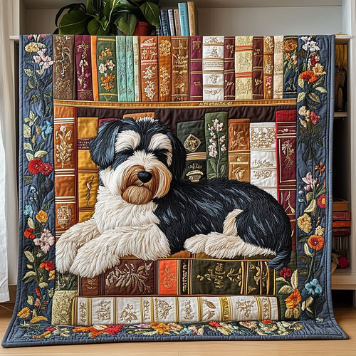 Schnauzer Bookish Dream Quilted Blanket GFTOTP5977