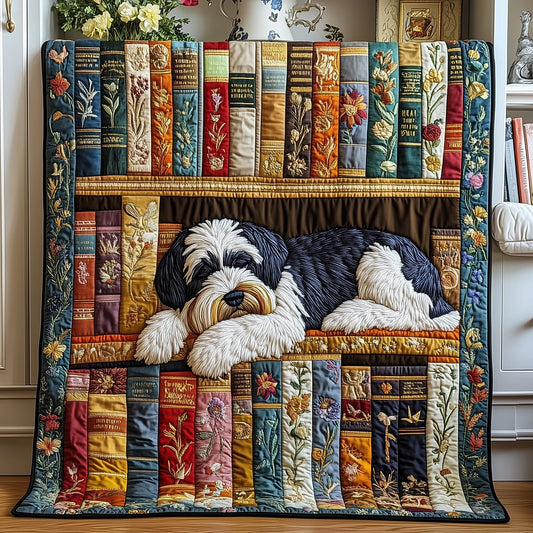 Schnauzer Bookish Dream Quilted Blanket GFTOTP5978