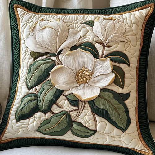 Elegant Magnolia Quilted Pillow Case GFTOTP5992
