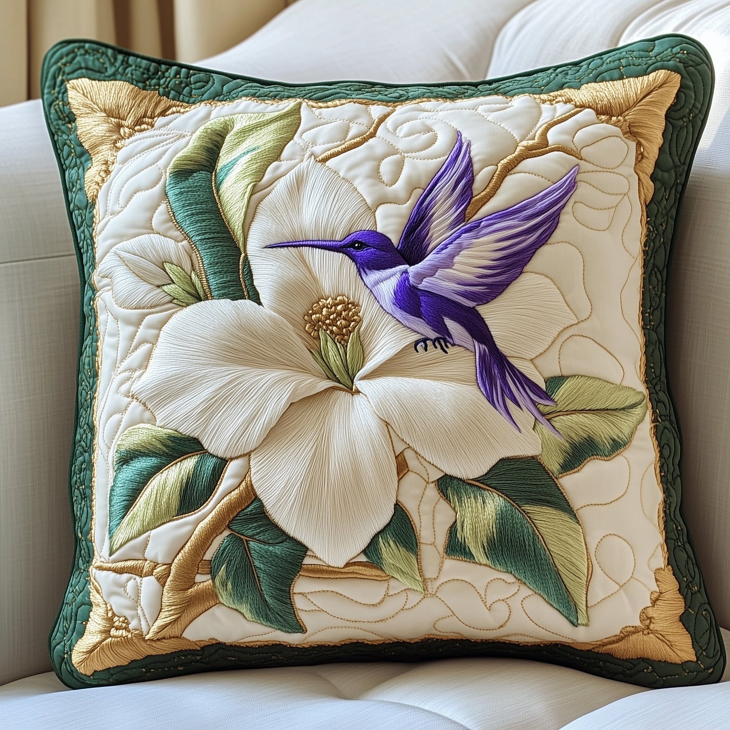 Elegant Magnolia Quilted Pillow Case GFTOTP5993