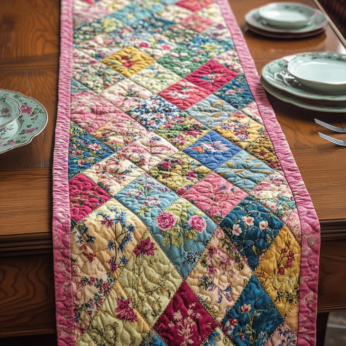 Blossom Patchwork Charm Quilted Table Runner GFTOTP5995