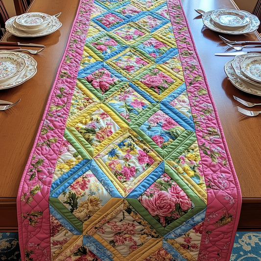 Blossom Patchwork Charm Quilted Table Runner GFTOTP5996