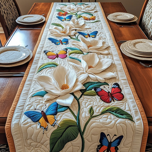 Butterfly Magnolia Quilted Table Runner GFTOTP6022