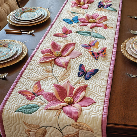 Butterfly Magnolia Quilted Table Runner GFTOTP6026