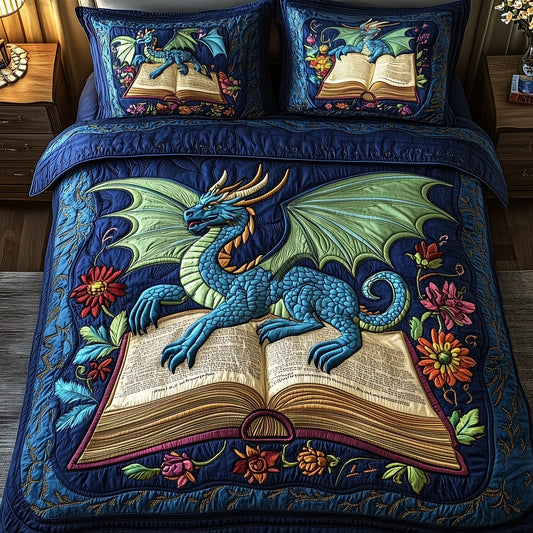 Mystic Library Guardian 3-Piece Quilted Bedding Set GFTOTP6029