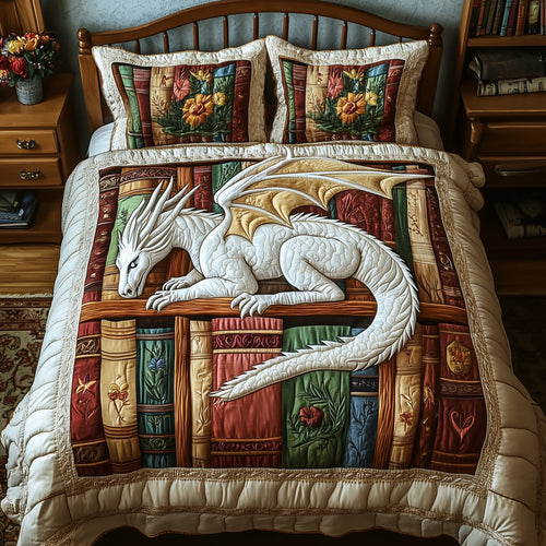 Mystic Library Guardian 3-Piece Quilted Bedding Set GFTOTP6032