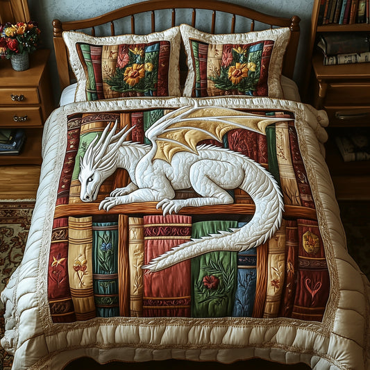 Mystic Library Guardian 3-Piece Quilted Bedding Set GFTOTP6032