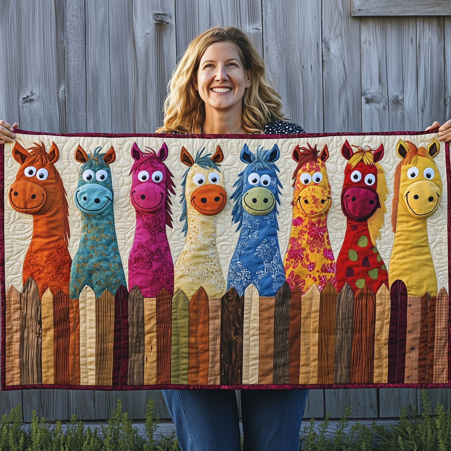 Silly Horse Quilted Table Runner GFTOTP6039