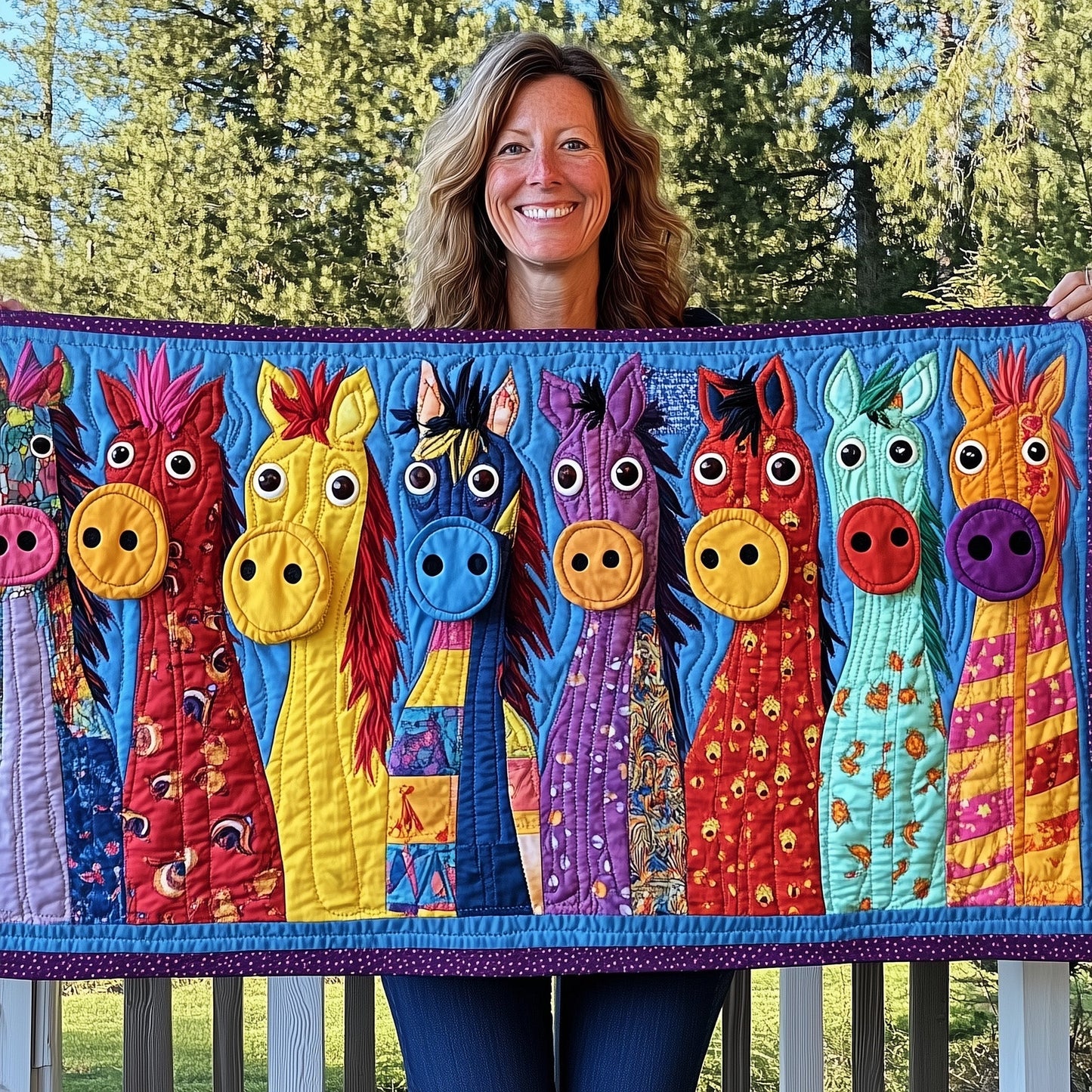 Silly Horse Quilted Table Runner GFTOTP6041