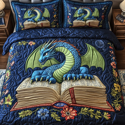 Mystic Library Guardian 3-Piece Quilted Bedding Set GFTOTP6056