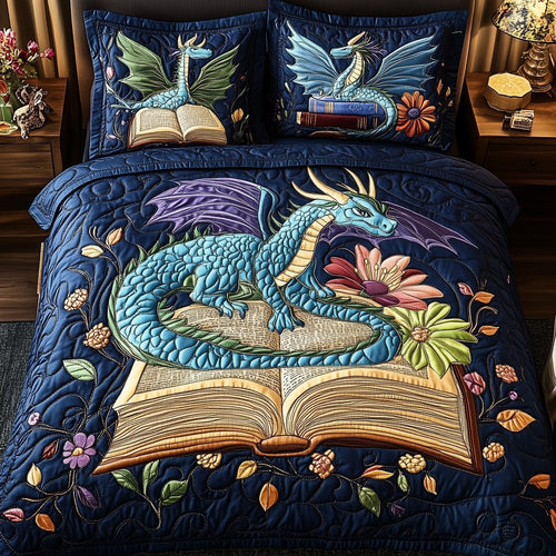 Mystic Library Guardian 3-Piece Quilted Bedding Set GFTOTP6057
