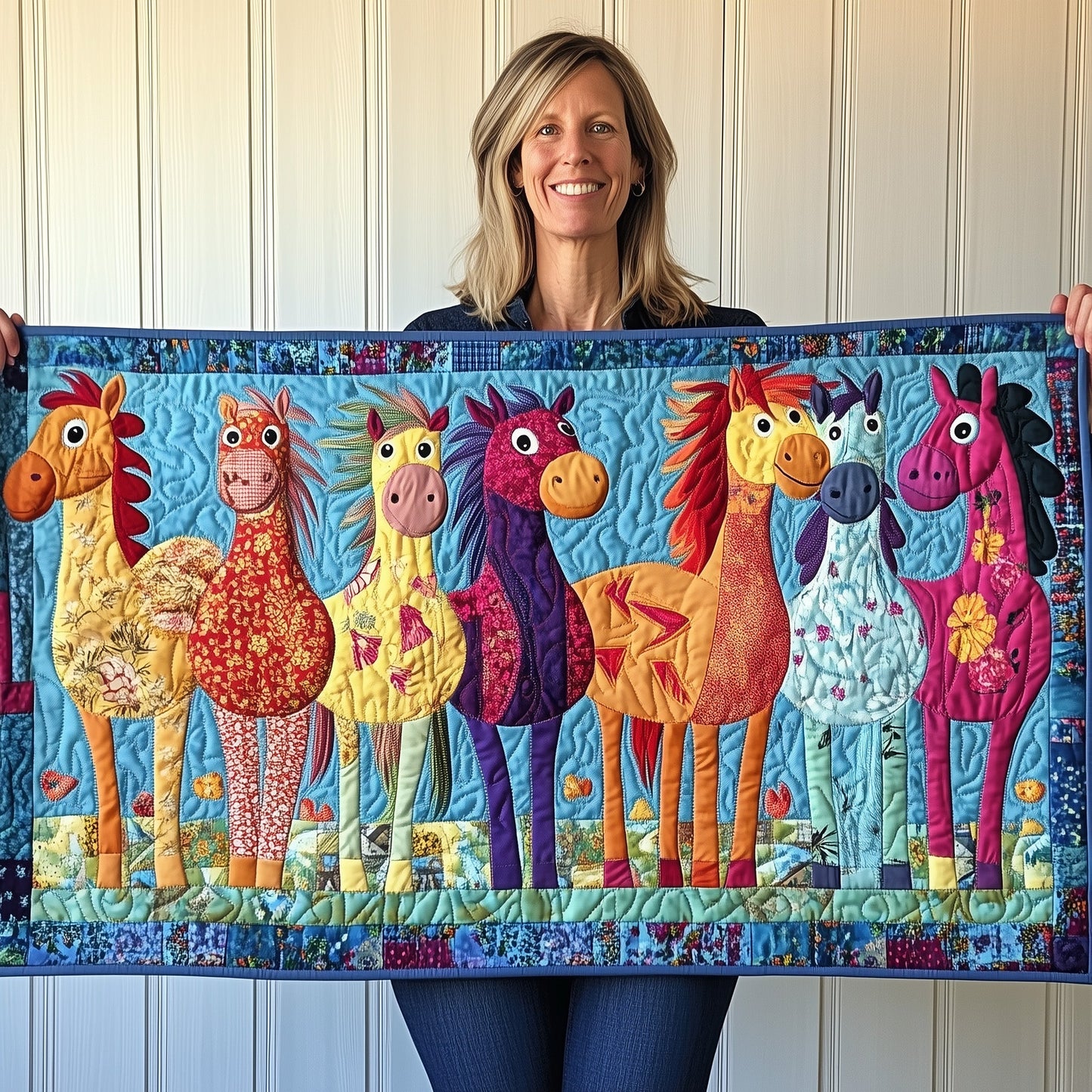 Silly Horse Quilted Table Runner GFTOTP6061