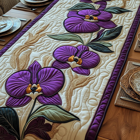 Elegant Orchid Bloom Quilted Table Runner GFTOTP6094