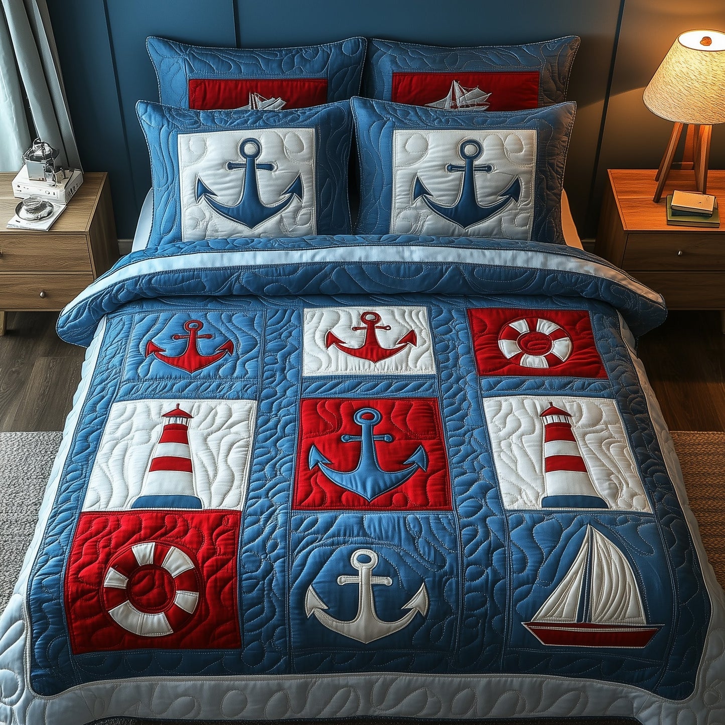 Ocean Breeze 3-Piece Quilted Bedding Set GFTOTP6100