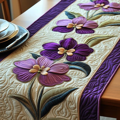 Elegant Orchid Bloom Quilted Table Runner GFTOTP6116