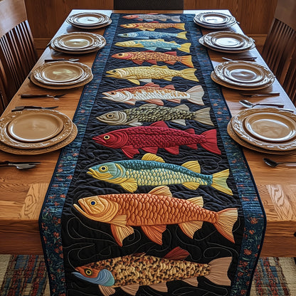 Lakeside Trout Retreat Quilted Table Runner GFTOTP6132