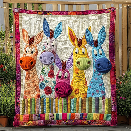 Whimsical Donkey Quilted Blanket GFTOTP6158