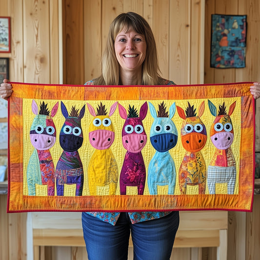 Playful Donkey Quilted Table Runner GFTOTP6223