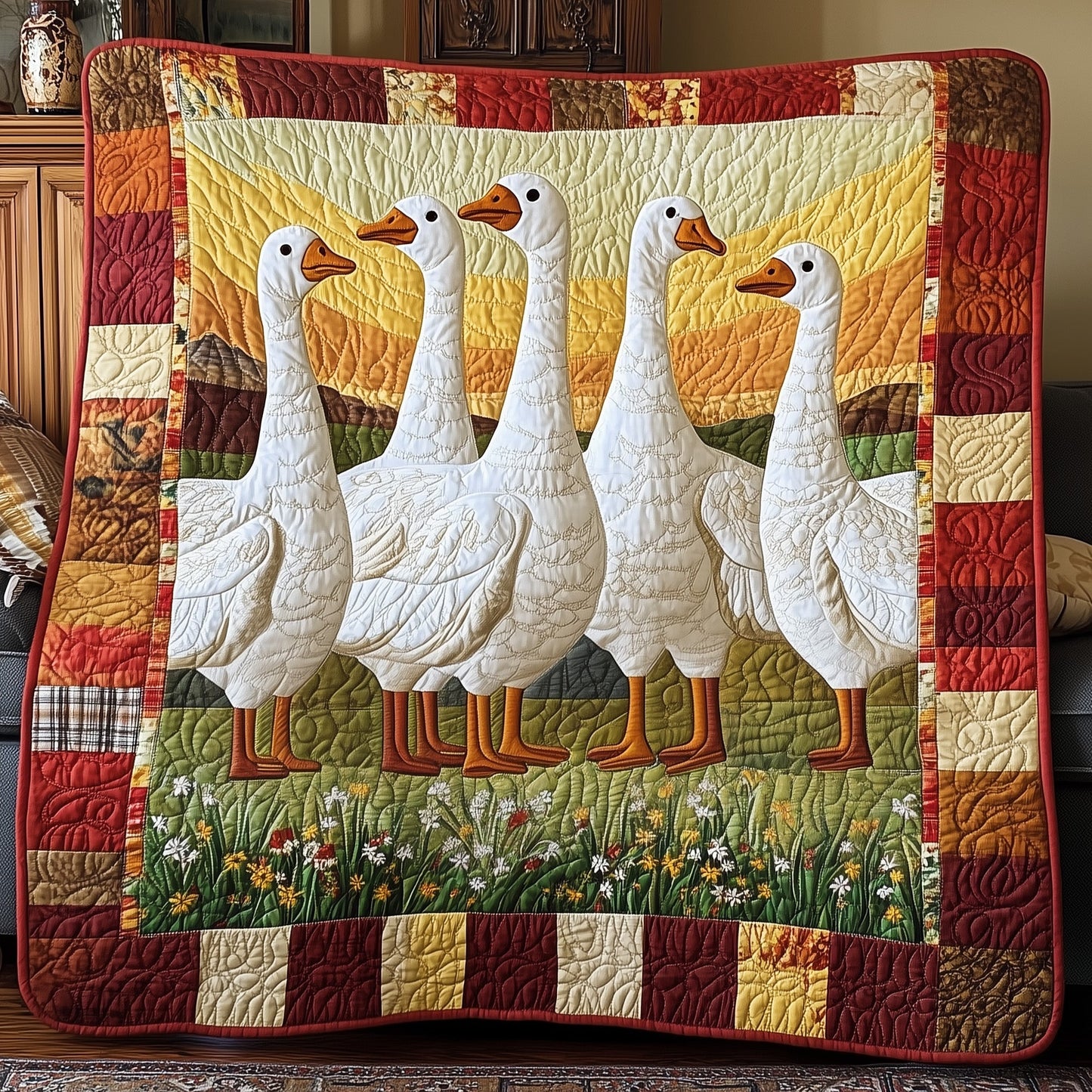 Goose Meadow Quilted Blanket GFTOTP6237