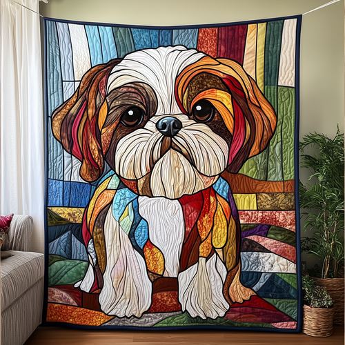 Adorable Shih Tzu Quilted Blanket GFTOTP623