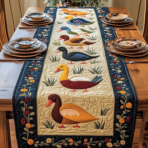 Rustic Duck Parade Quilted Table Runner GFTOTP6248