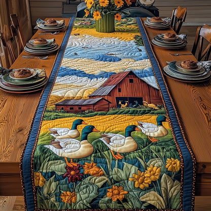 Rustic Duck Parade Quilted Table Runner GFTOTP6249