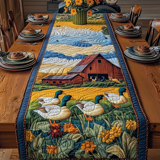 Rustic Duck Parade Quilted Table Runner GFTOTP6249