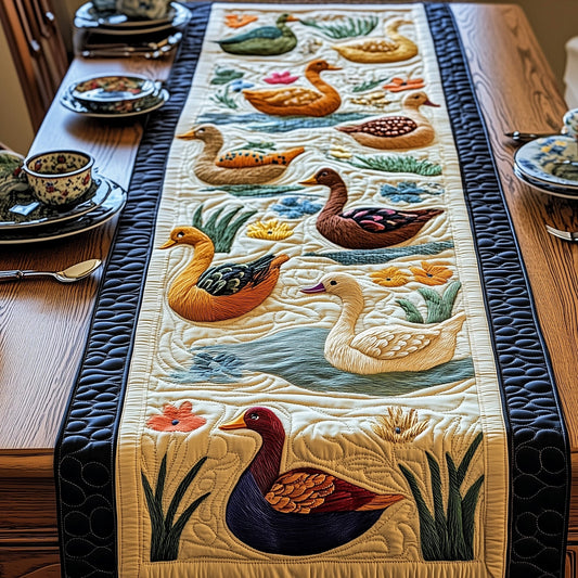 Rustic Duck Parade Quilted Table Runner GFTOTP6250
