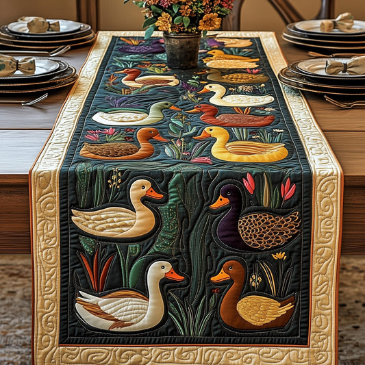 Rustic Duck Parade Quilted Table Runner GFTOTP6251