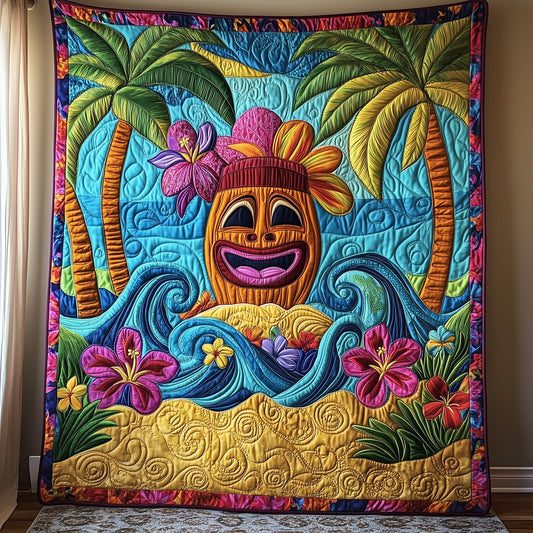 Tiki Head Quilted Blanket GFTOTP6270