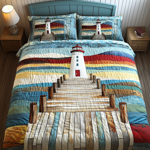 Guiding Light 3-Piece Quilted Bedding Set GFTOTP6384