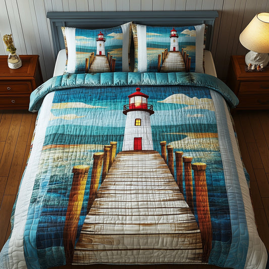 Guiding Light 3-Piece Quilted Bedding Set GFTOTP6385