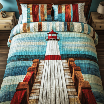 Guiding Light 3-Piece Quilted Bedding Set GFTOTP6386