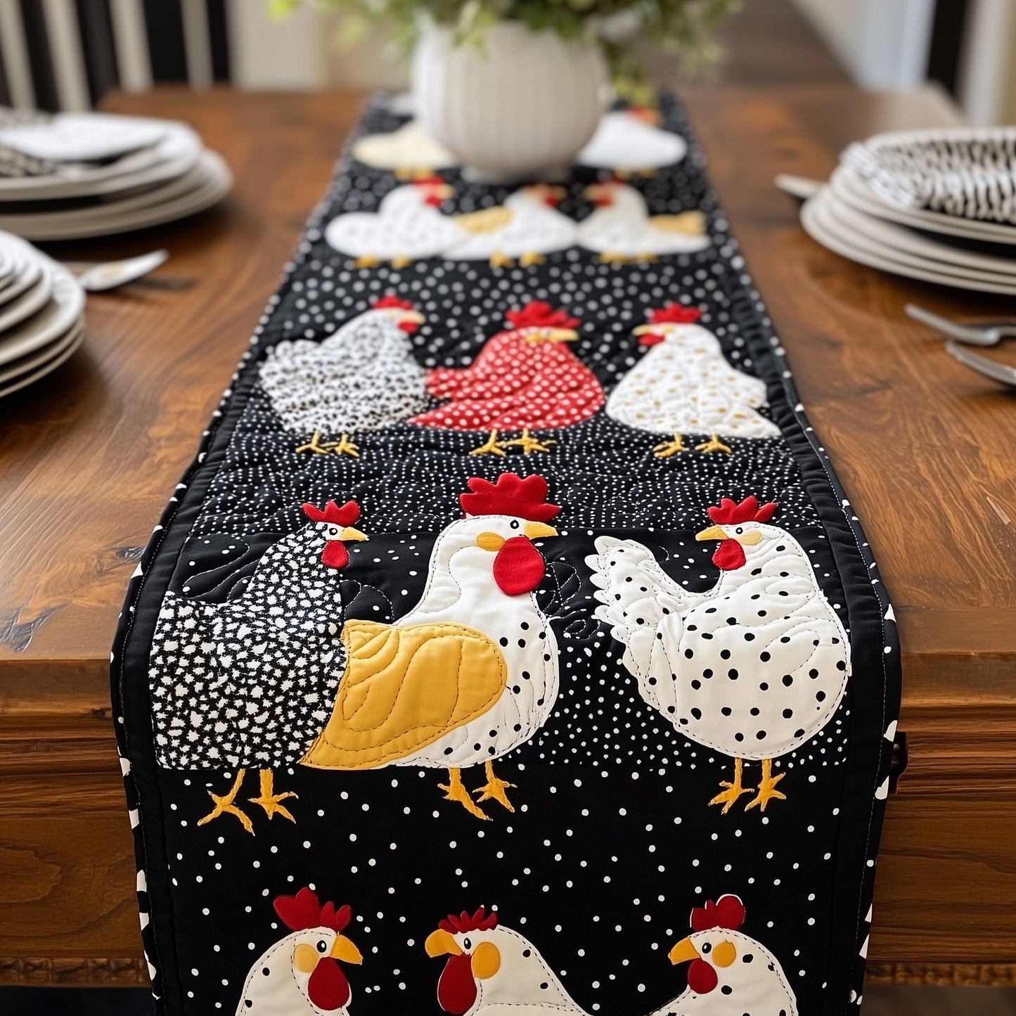 Whimsy Hen Quilted Table Runner GFTOTP6472