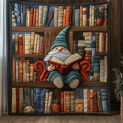 Book Nook Gnome Quilted Blanket GFTOTP6500