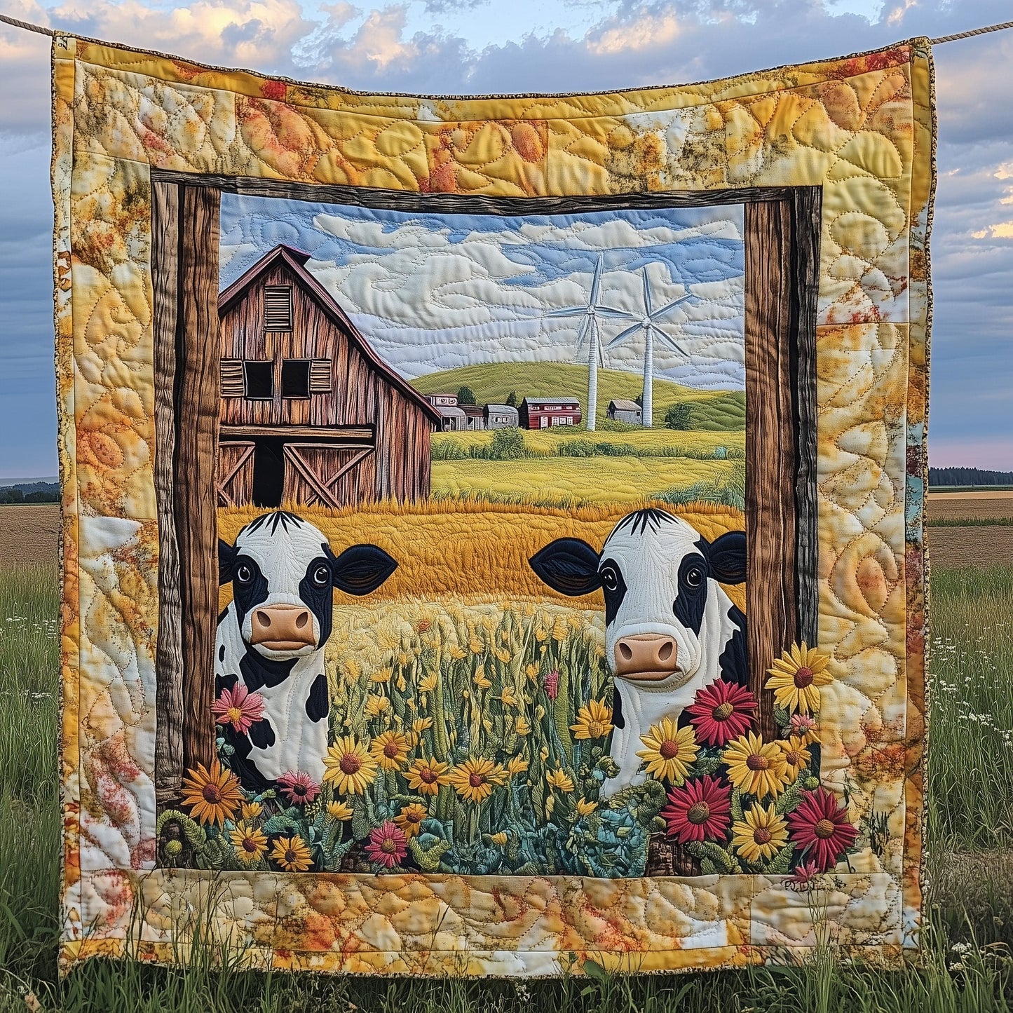 Farmstead Serenity Quilted Blanket GFTOTP6508