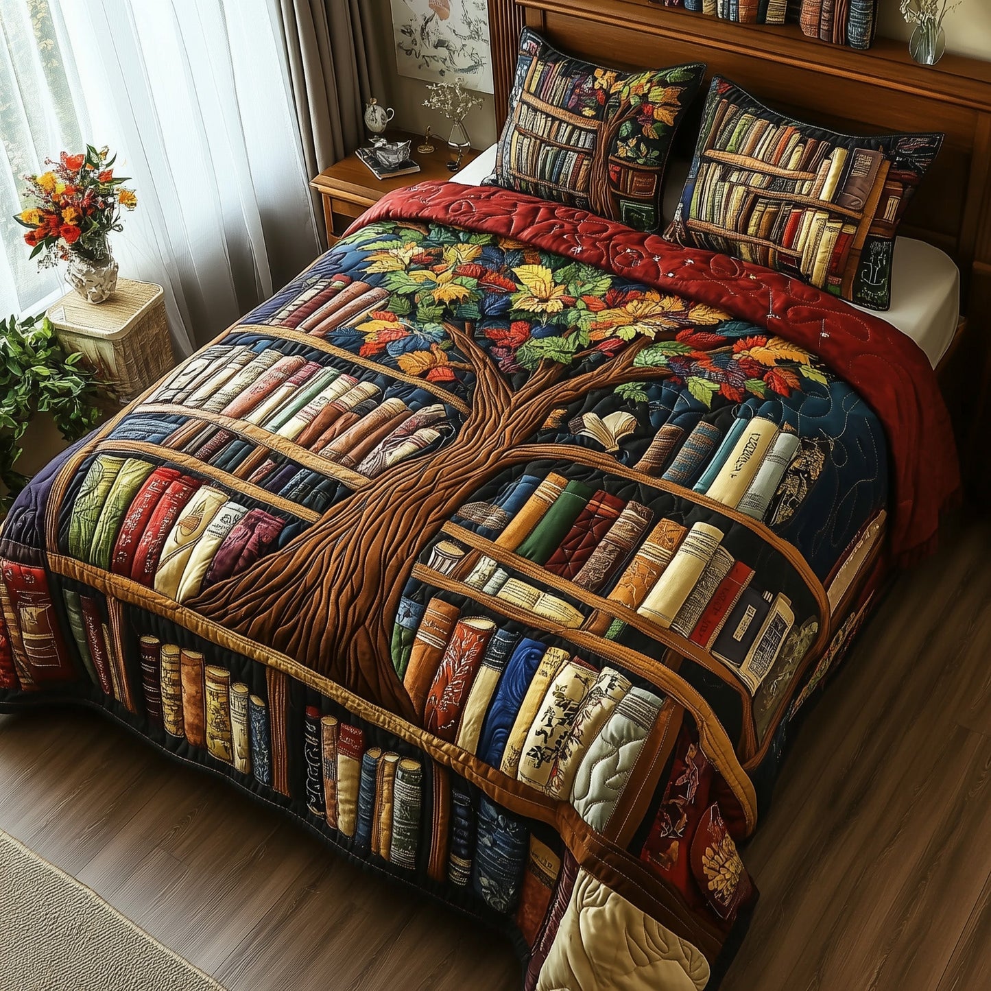 Roots of Knowledge 3-Piece Quilted Bedding Set GFTOTP6516